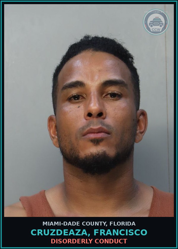 Booking mugshot of CRUZDEAZA, FRANCISCO in Miami-Dade County
