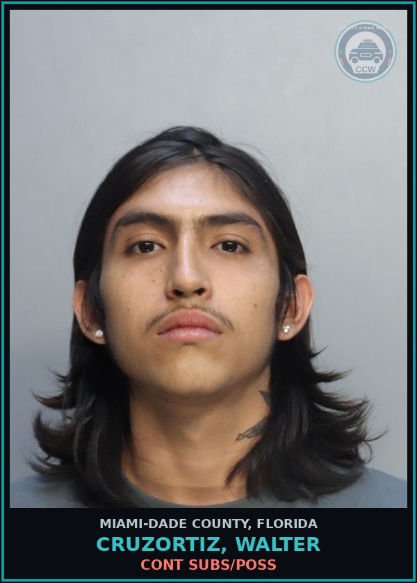 Booking mugshot of CRUZORTIZ, WALTER in Miami-Dade County