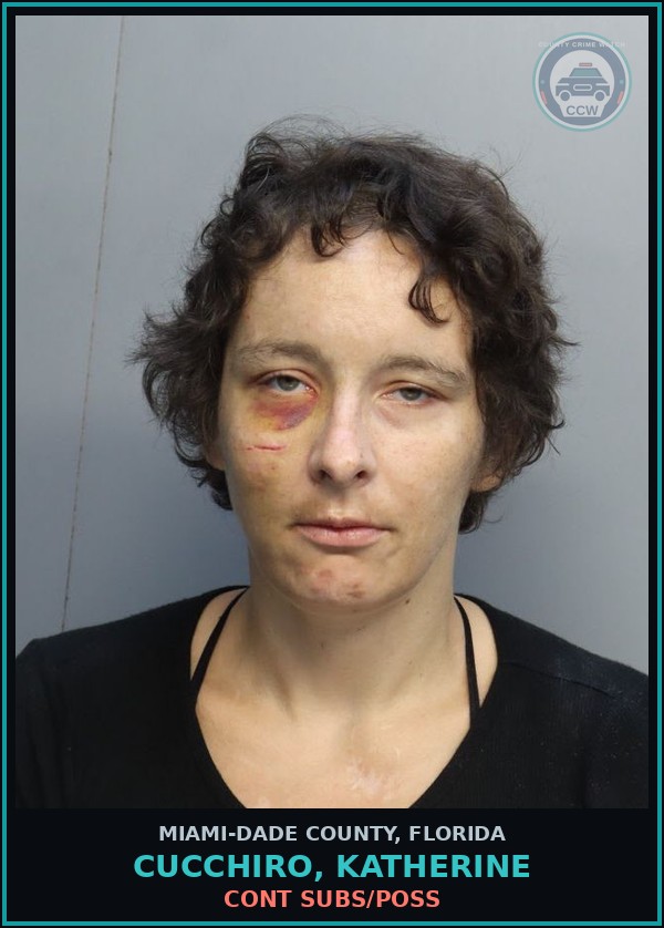 Booking mugshot of CUCCHIRO, KATHERINE in Miami-Dade County