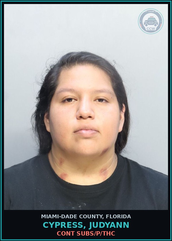 Booking mugshot of CYPRESS, JUDYANN in Miami-Dade County