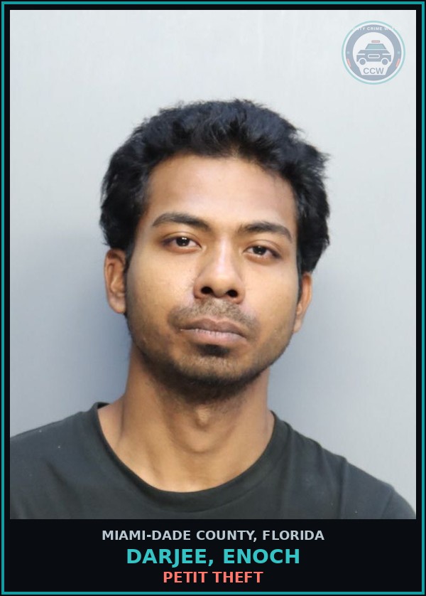 Booking mugshot of DARJEE, ENOCH in Miami-Dade County