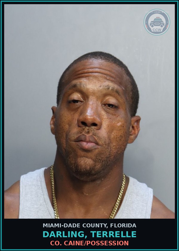 Booking mugshot of DARLING, TERRELLE in Miami-Dade County