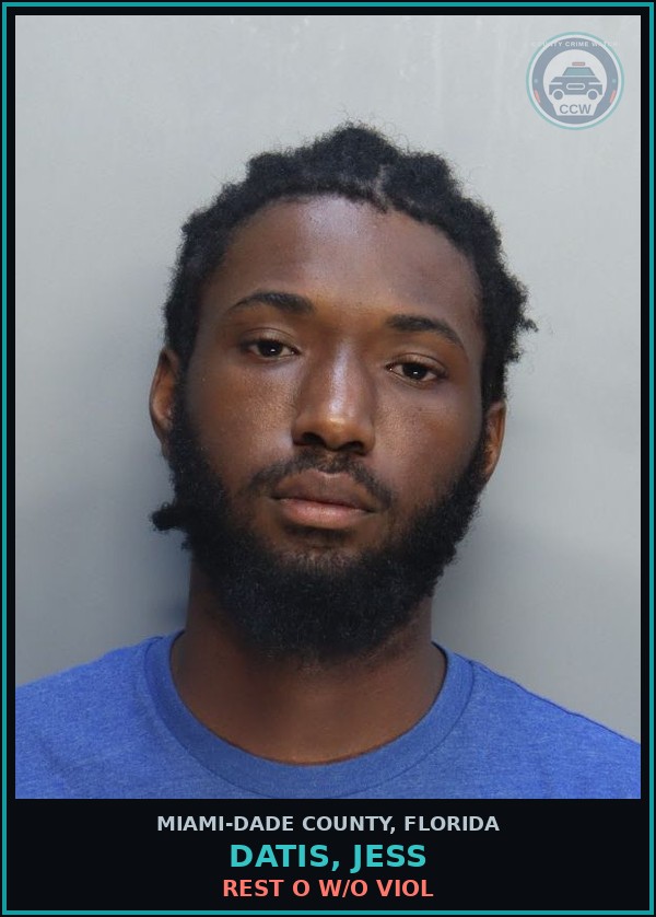 Booking mugshot of DATIS, JESS in Miami-Dade County