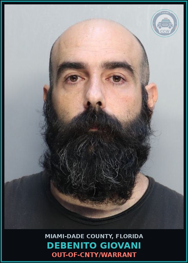 Booking mugshot of DEBENITO GIOVANI in Miami-Dade County
