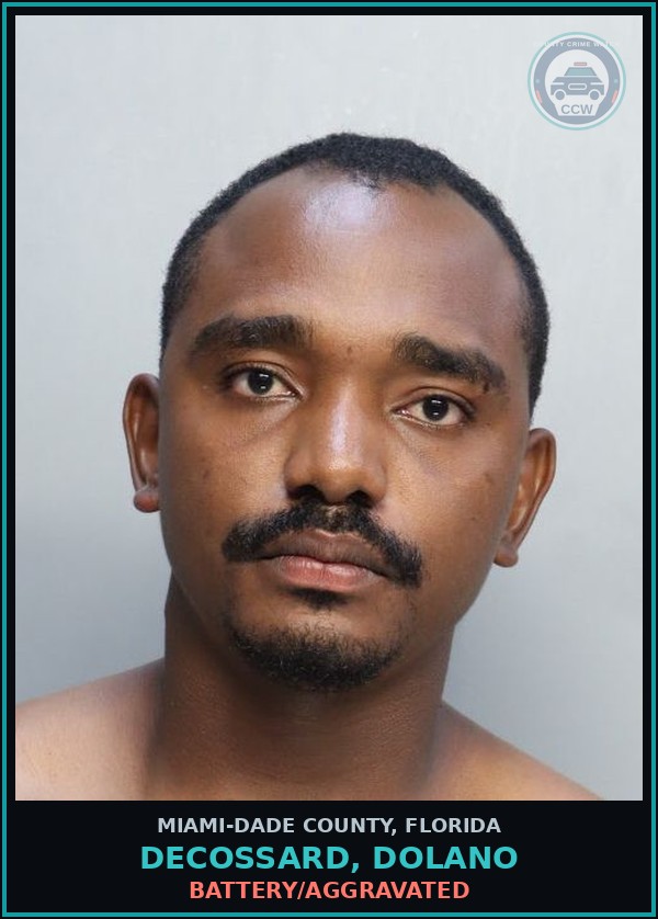 Booking mugshot of DECOSSARD, DOLANO in Miami-Dade County