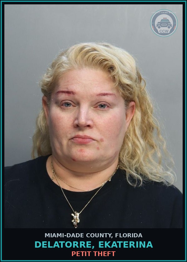Booking mugshot of DELATORRE, EKATERINA in Miami-Dade County