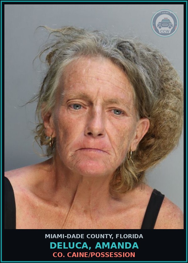 Booking mugshot of DELUCA, AMANDA in Miami-Dade County