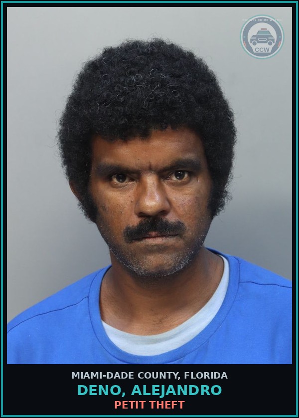 Booking mugshot of DENO, ALEJANDRO in Miami-Dade County