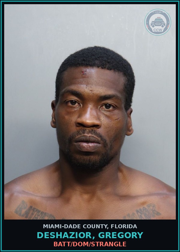 Booking mugshot of DESHAZIOR, GREGORY in Miami-Dade County