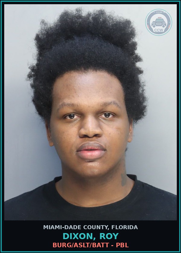 Booking mugshot of DIXON, ROY in Miami-Dade County