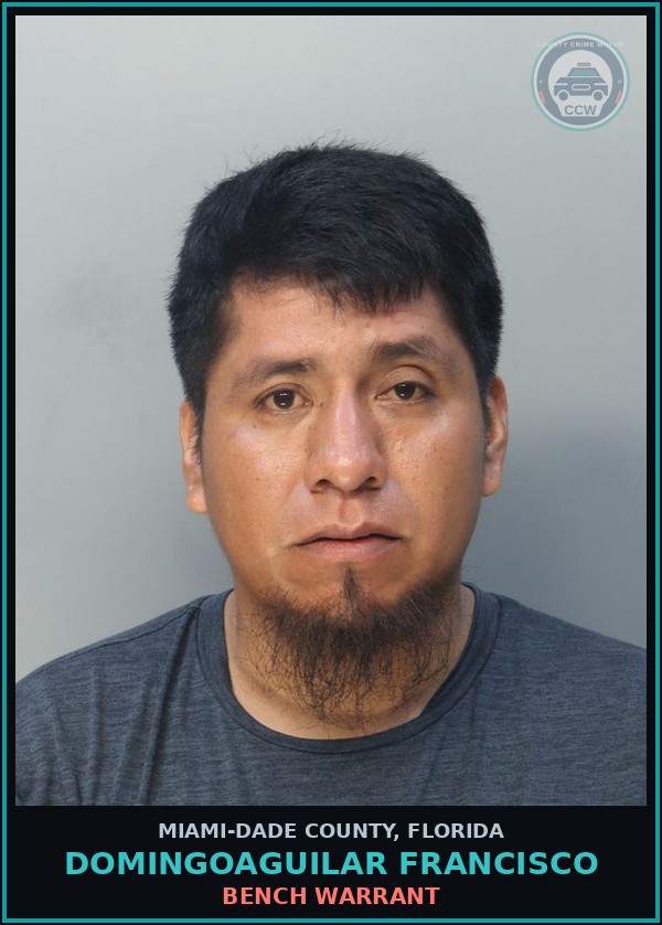 Booking mugshot of DOMINGOAGUILAR FRANCISCO in Miami-Dade County