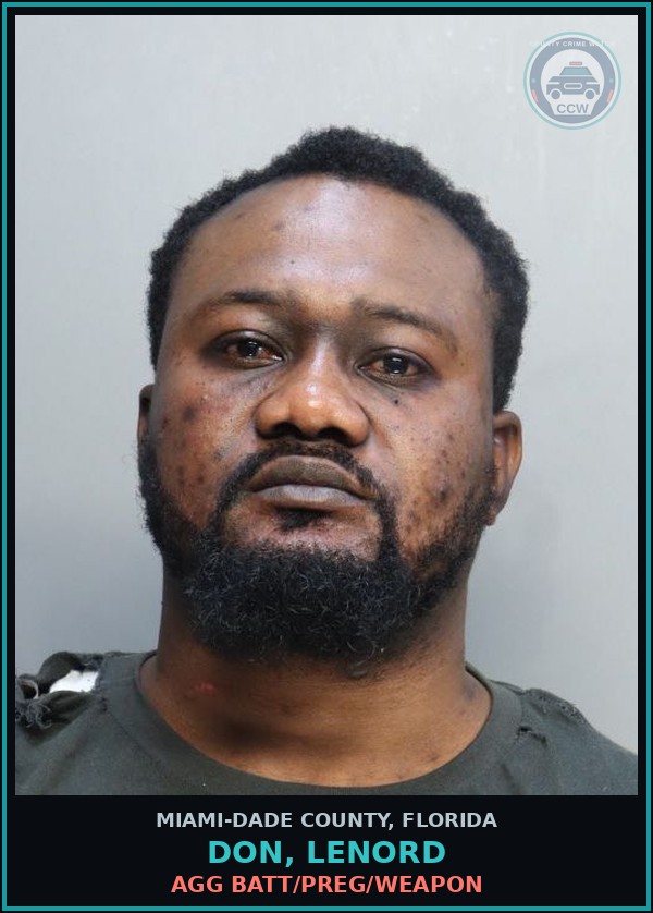 Booking mugshot of DON, LENORD in Miami-Dade County