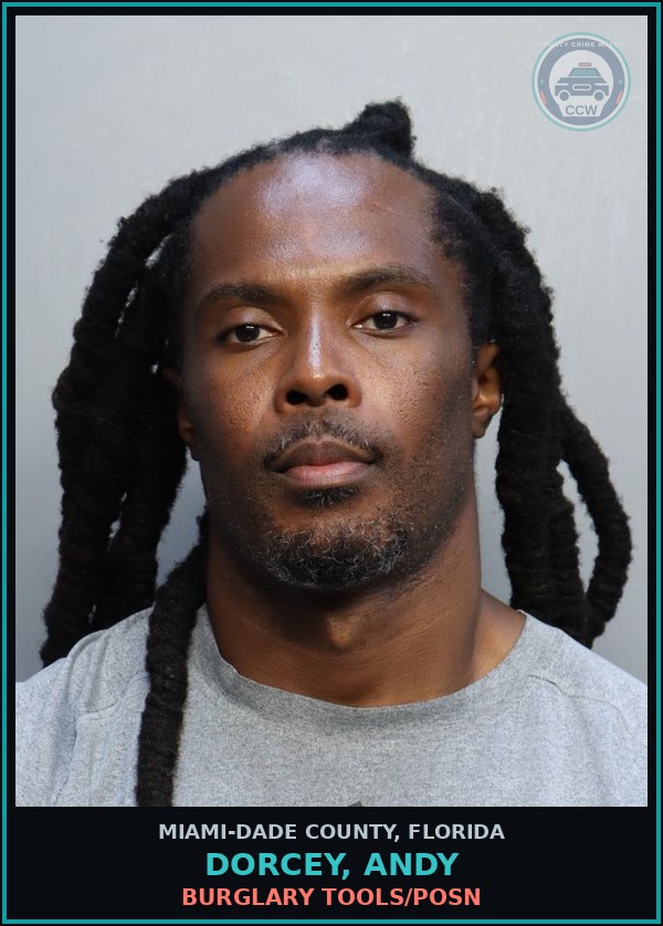 Booking mugshot of DORCEY, ANDY in Miami-Dade County