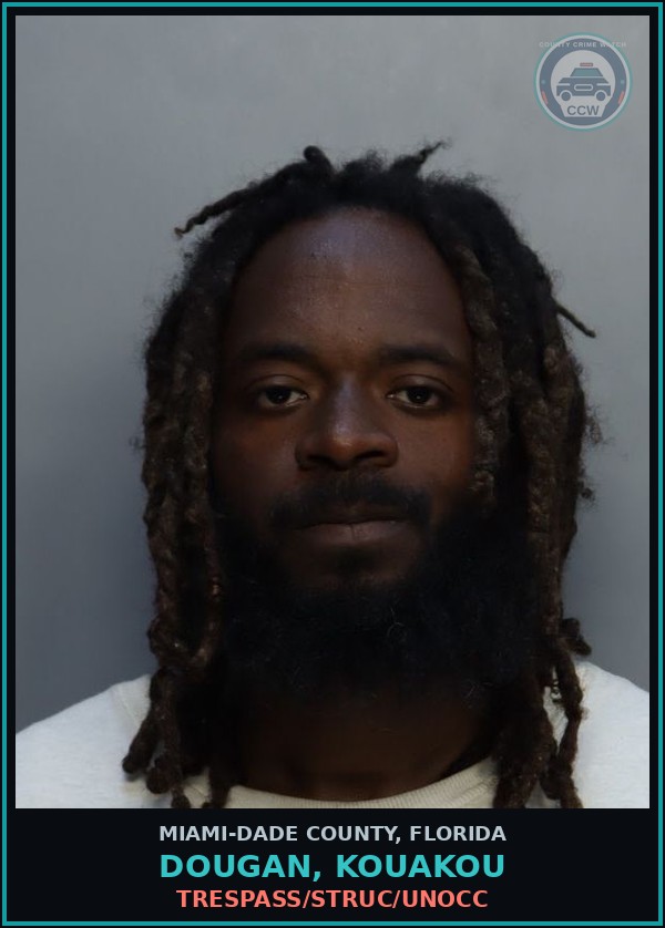 Booking mugshot of DOUGAN, KOUAKOU in Miami-Dade County