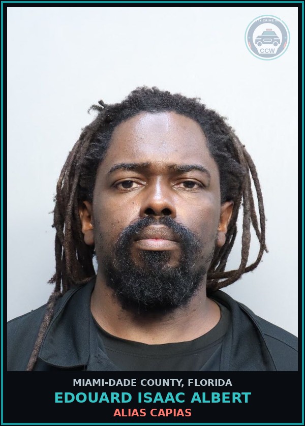 Booking mugshot of EDOUARD ISAAC  ALBERT in Miami-Dade County