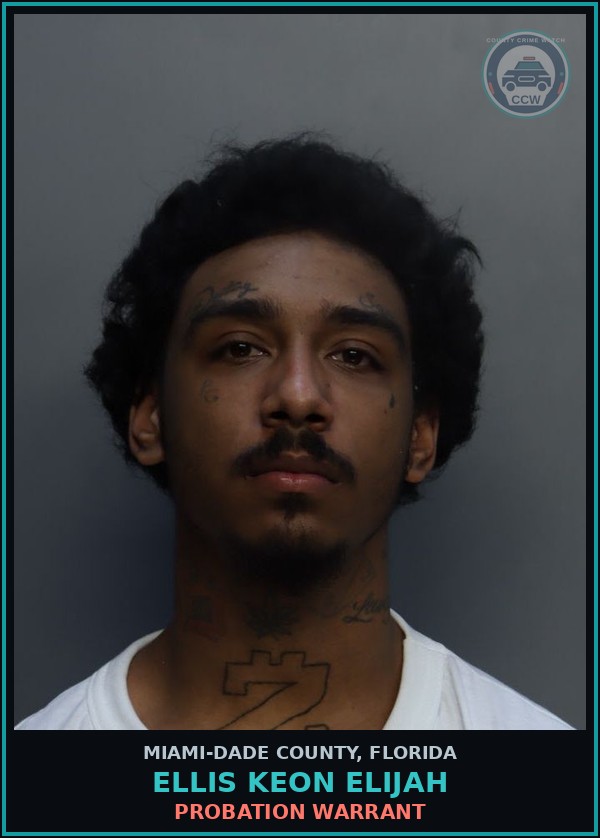 Booking mugshot of ELLIS KEON  ELIJAH in Miami-Dade County
