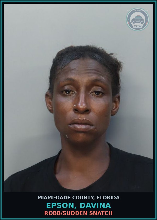 Booking mugshot of EPSON, DAVINA in Miami-Dade County
