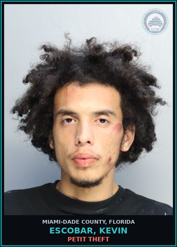 Booking mugshot of ESCOBAR, KEVIN in Miami-Dade County