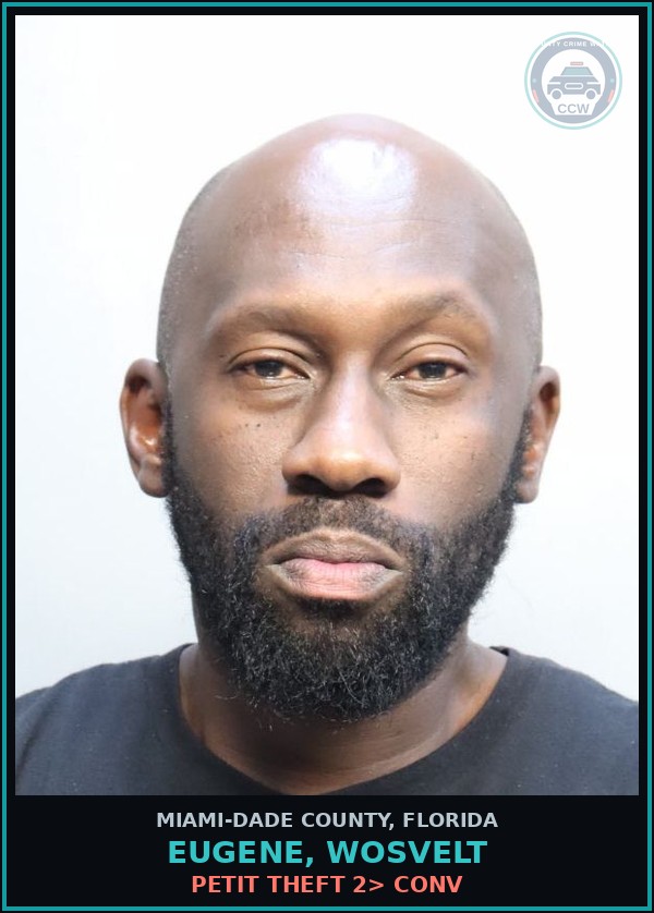 Booking mugshot of EUGENE, WOSVELT in Miami-Dade County