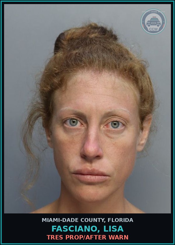 Booking mugshot of FASCIANO, LISA in Miami-Dade County