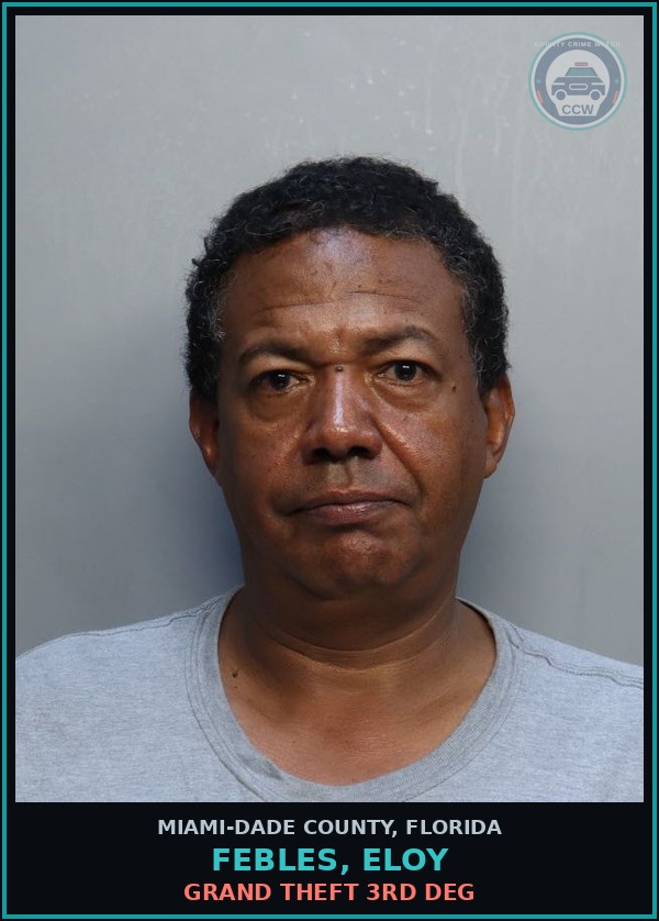 Booking mugshot of FEBLES, ELOY in Miami-Dade County