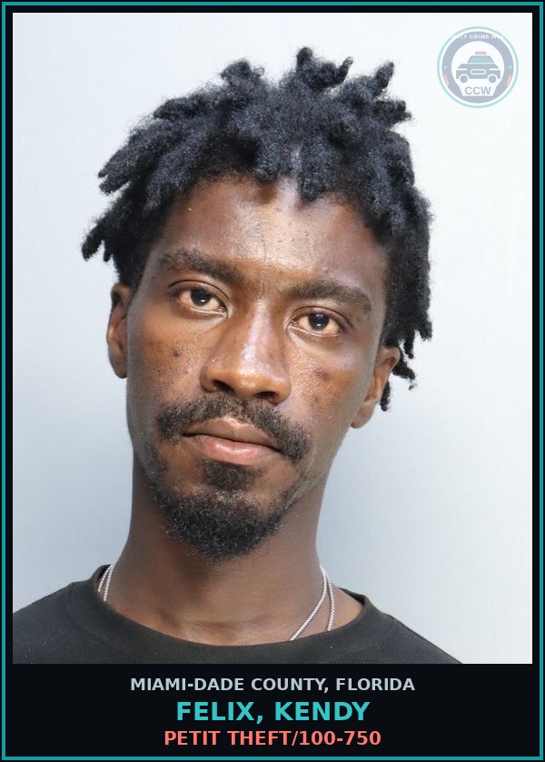 Booking mugshot of FELIX, KENDY in Miami-Dade County