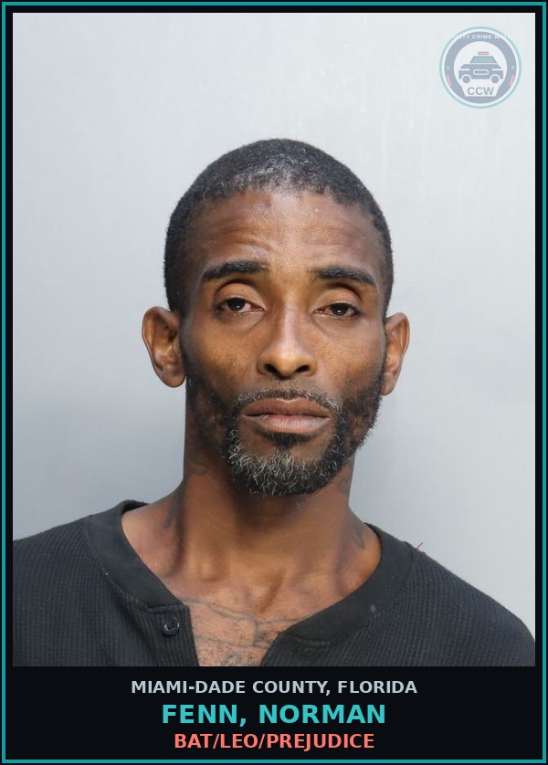 Booking mugshot of FENN, NORMAN in Miami-Dade County