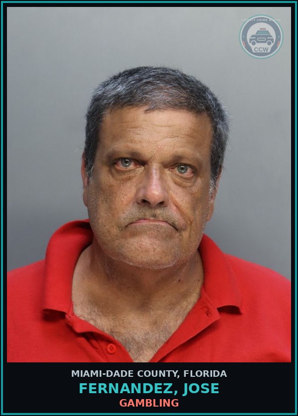 Booking mugshot of FERNANDEZ, JOSE in Miami-Dade County