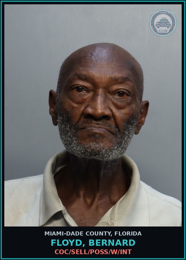 Booking mugshot of FLOYD, BERNARD in Miami-Dade County