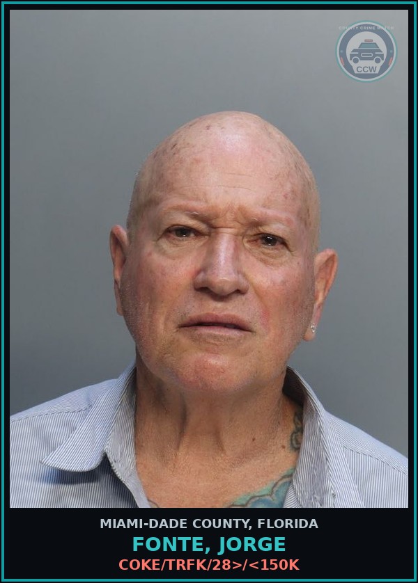 Booking mugshot of FONTE, JORGE in Miami-Dade County