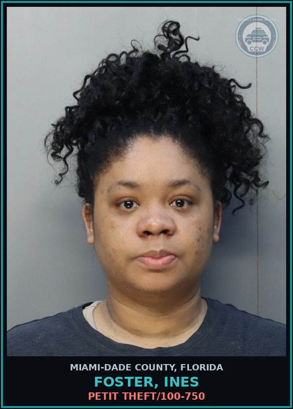 Booking mugshot of FOSTER, INES in Miami-Dade County