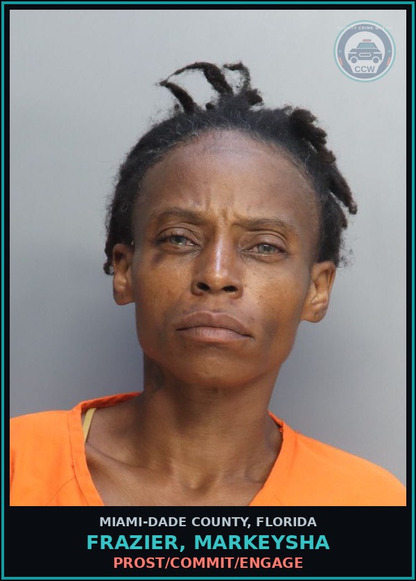 Booking mugshot of FRAZIER, MARKEYSHA in Miami-Dade County