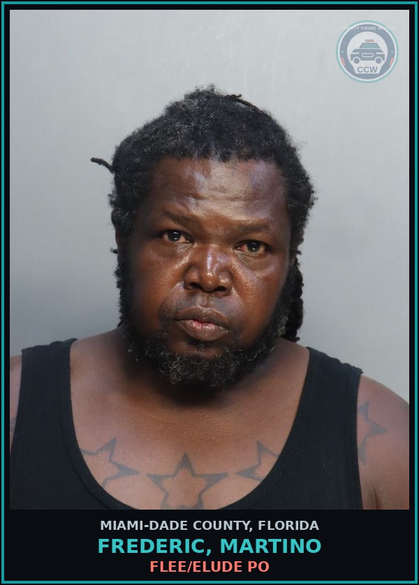 Booking mugshot of FREDERIC, MARTINO in Miami-Dade County