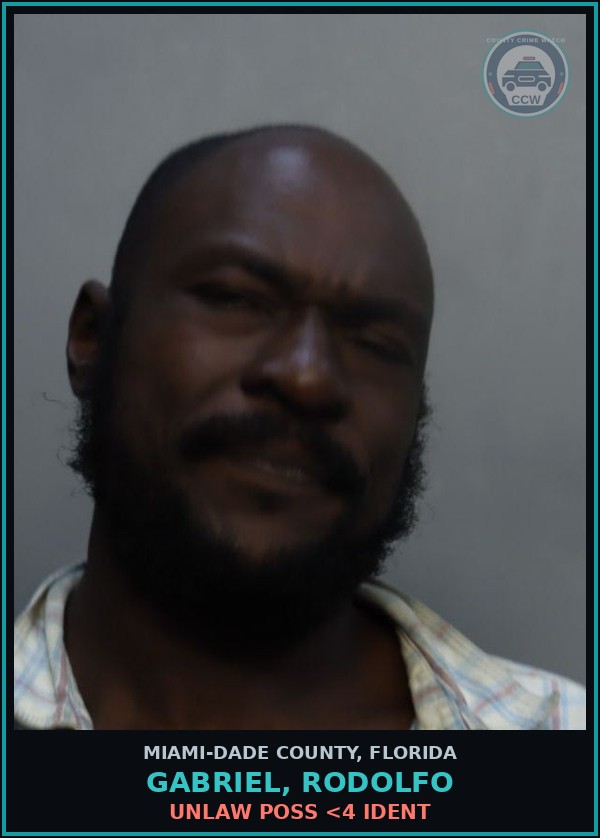 Booking mugshot of GABRIEL, RODOLFO in Miami-Dade County