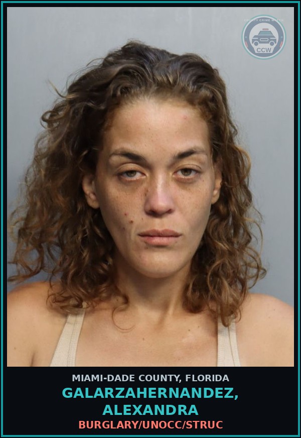 Booking mugshot of GALARZAHERNANDEZ, ALEXANDRA in Miami-Dade County