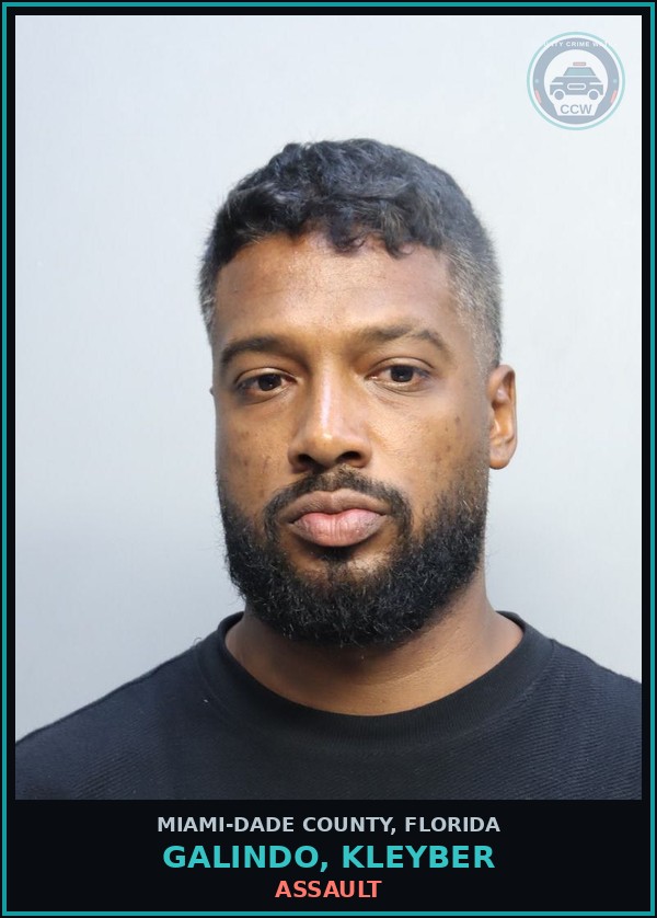 Booking mugshot of GALINDO, KLEYBER in Miami-Dade County