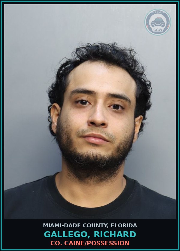 Booking mugshot of GALLEGO, RICHARD in Miami-Dade County