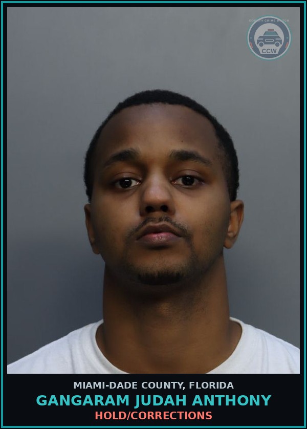 Booking mugshot of GANGARAM JUDAH  ANTHONY in Miami-Dade County