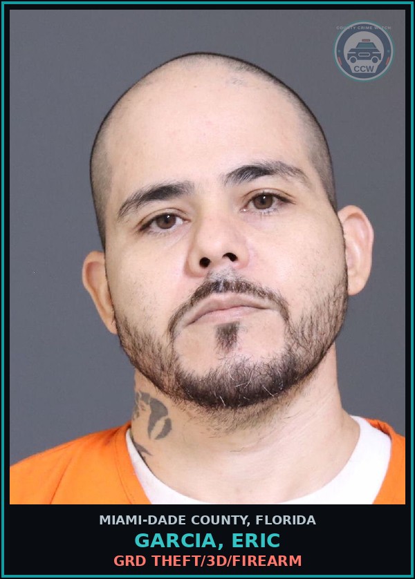 Booking mugshot of GARCIA, ERIC in Miami-Dade County