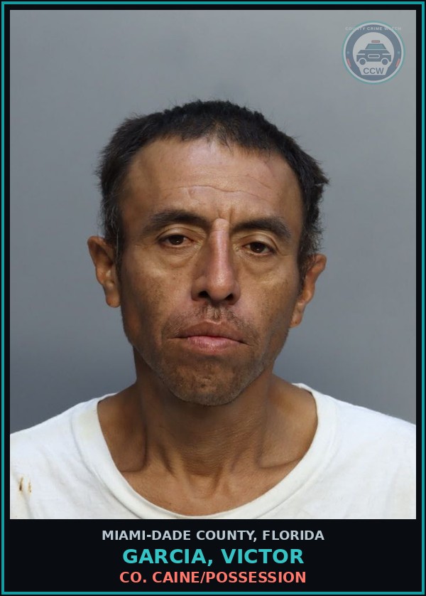 Booking mugshot of GARCIA, VICTOR in Miami-Dade County