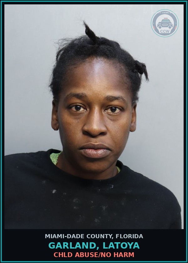 Booking mugshot of GARLAND, LATOYA in Miami-Dade County