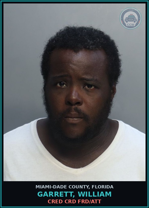 Booking mugshot of GARRETT, WILLIAM in Miami-Dade County