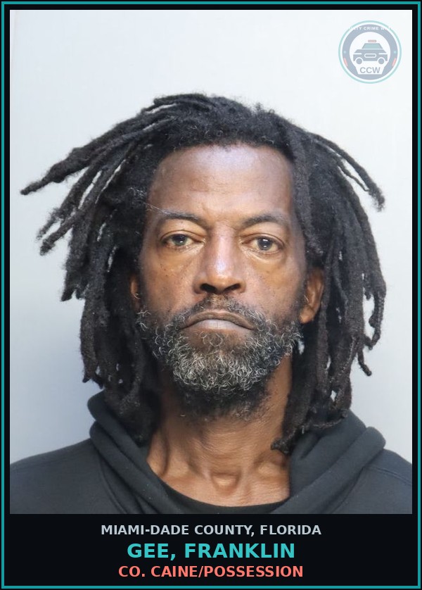 Booking mugshot of GEE, FRANKLIN in Miami-Dade County