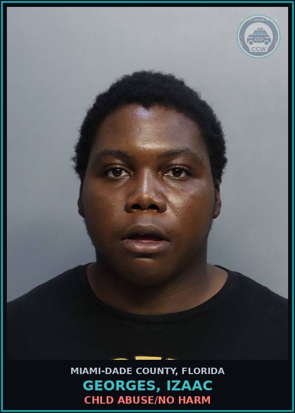 Booking mugshot of GEORGES, IZAAC in Miami-Dade County