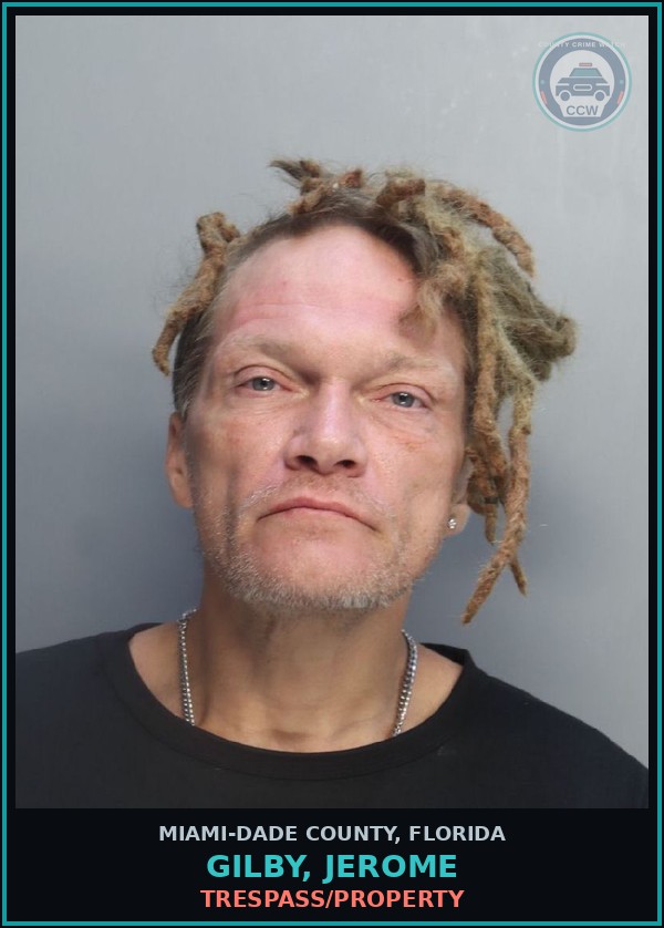 Booking mugshot of GILBY, JEROME in Miami-Dade County