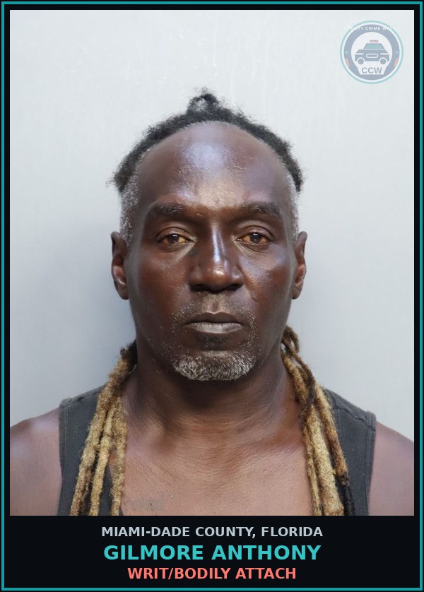 Booking mugshot of GILMORE ANTHONY in Miami-Dade County