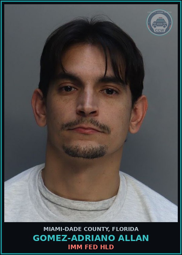Booking mugshot of GOMEZ-ADRIANO ALLAN in Miami-Dade County