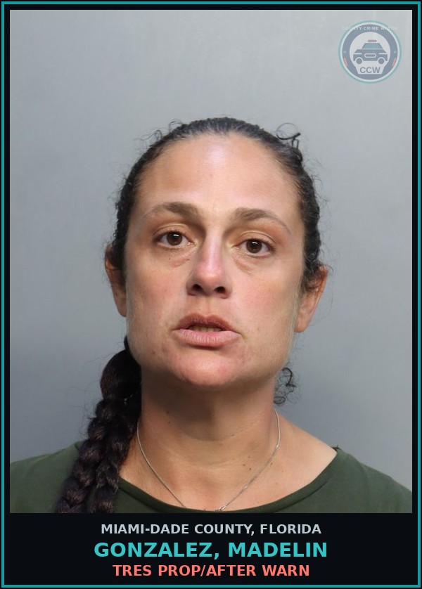 Booking mugshot of GONZALEZ, MADELIN in Miami-Dade County