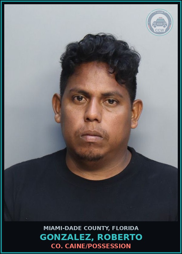 Booking mugshot of GONZALEZ, ROBERTO in Miami-Dade County
