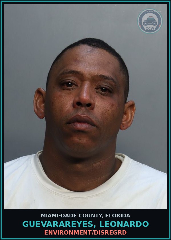 Booking mugshot of GUEVARAREYES, LEONARDO in Miami-Dade County